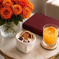 Seramik Yüz Soya Mum - Orange Blossom