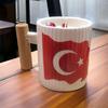Türk Bayraklı 29 Ekim Seramik Kokulu Dekoratif Kupa Mum